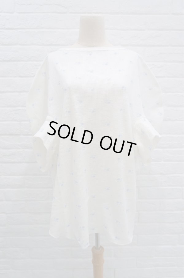 画像2: DECO depuis 1985 (デコ ドゥピュイイチキューハチゴー) thermal deco pattern tops blue (2)