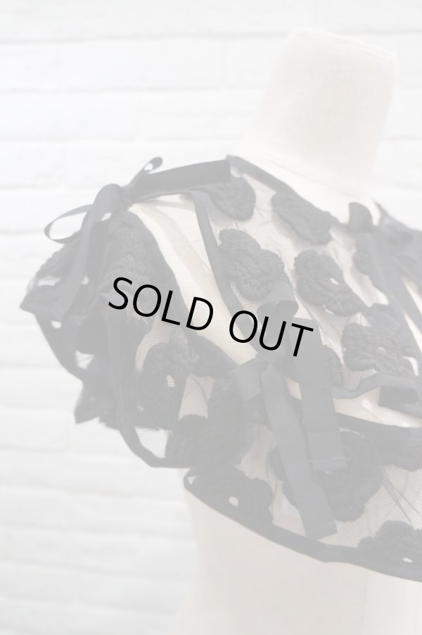 画像3: liroto （リロト）フラワー つけ襟  black (3)