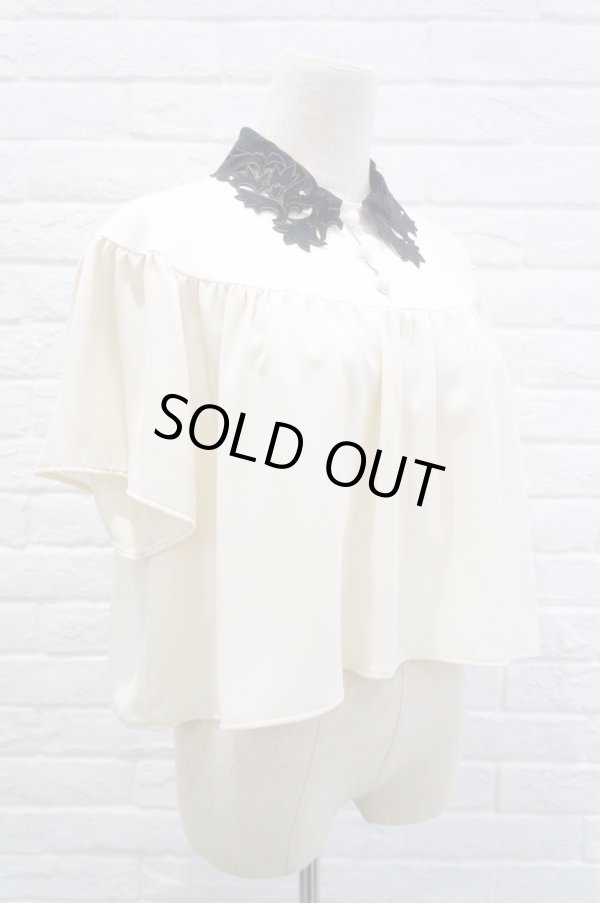 画像2:  HAND CUT EMBROIDERY TOP  ivory (2)