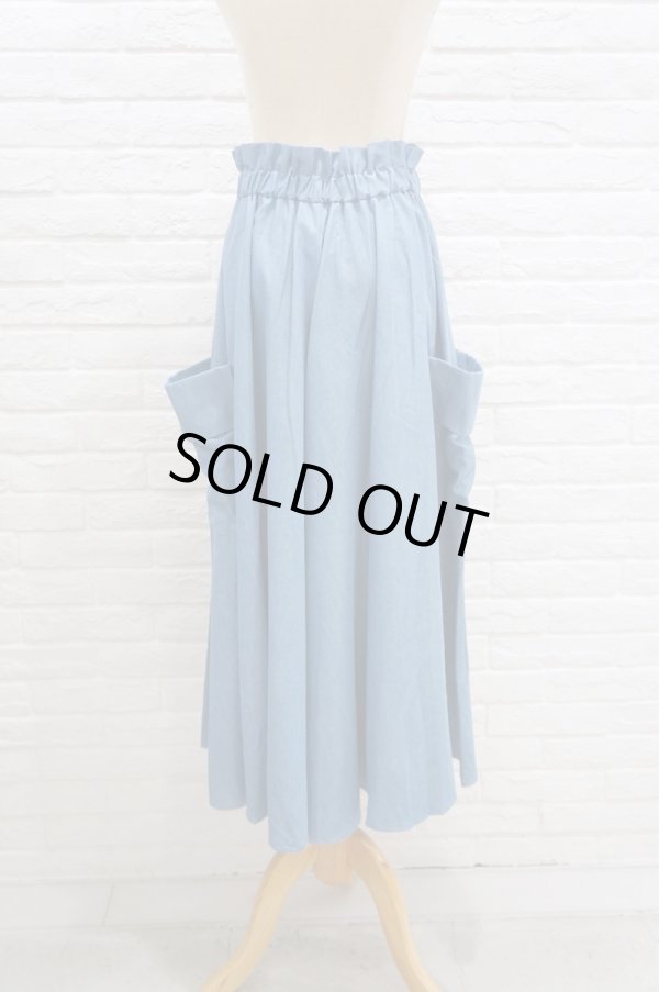 画像4: youmolaugh（ユーモラフ） テンセルデニムBIGポケットスカート SAX (4)