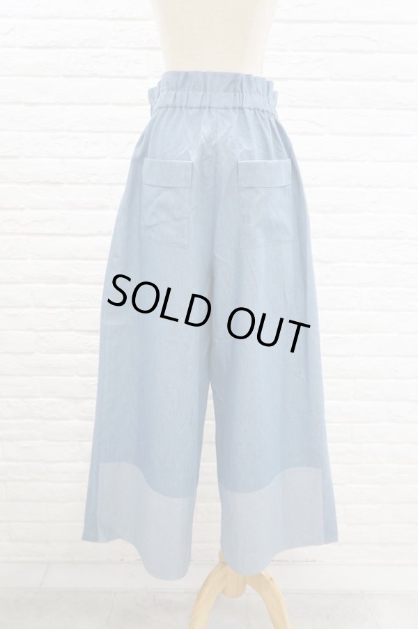 画像3: youmolaugh（ユーモラフ） テンセルデニムワイドパンツ SAX (3)