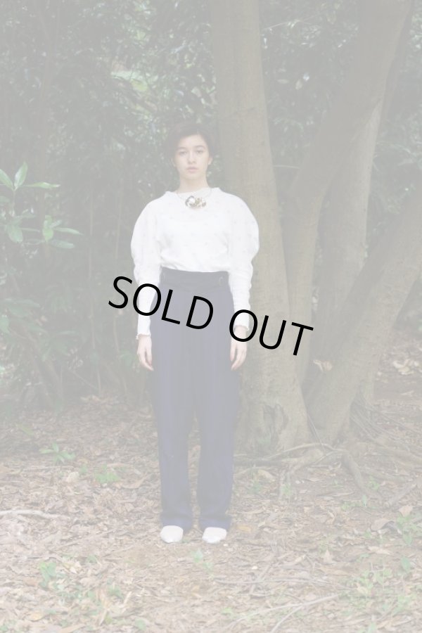 画像10: DECO depuis 1985 (デコ ドゥピュイイチキューハチゴー)  flower thermal gessyoku tops blue (10)