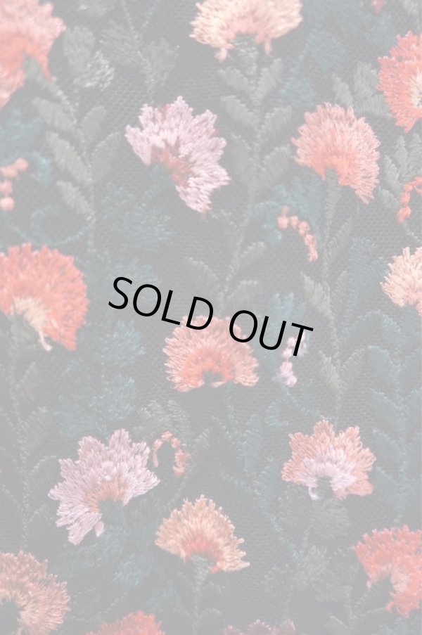 画像4: LOKITHO  刺繍　トップス　 FLOWER EMBROIDERY TOP red (4)