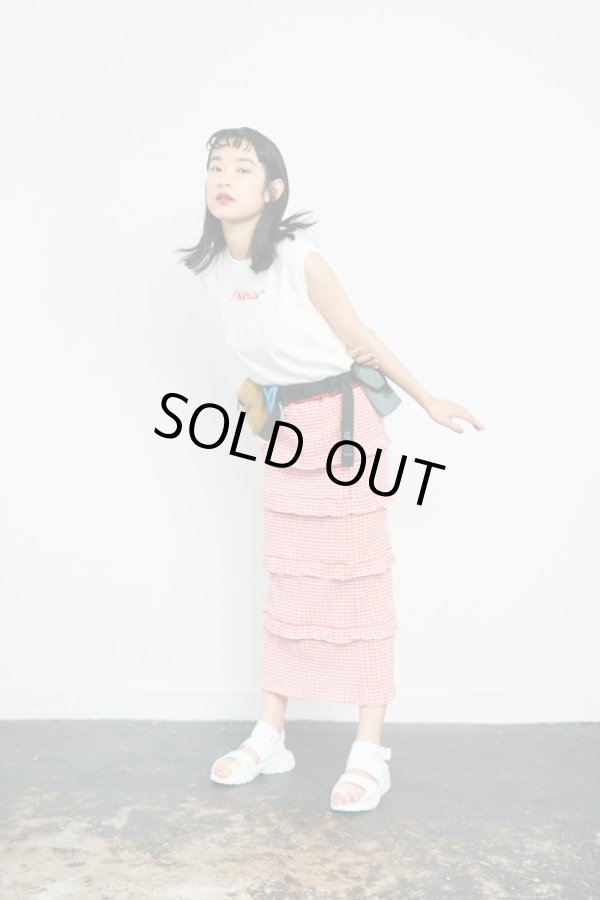 画像5: youmolaugh(ユーモラフ) frill frill frill skirt red (5)