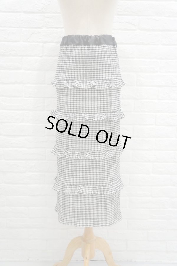 画像2: youmolaugh(ユーモラフ) frill frill frill skirt black (2)