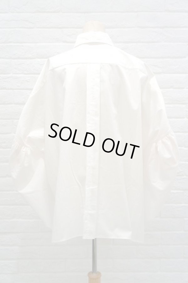 画像3: MIKIO SAKABE (ミキオサカベ) Pitan オーガンジー袖シャツ white × skin pink (3)