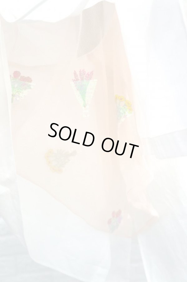 画像5: MIKIO SAKABE (ミキオサカベ) Pitan オーガンジー袖シャツ white × skin pink (5)