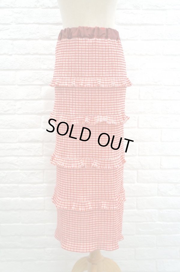 画像2: youmolaugh(ユーモラフ) frill frill frill skirt red (2)