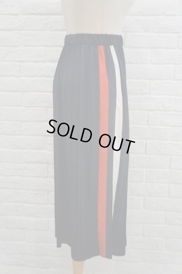 画像3: bedsidadrama（ベッドサイドドラマ）  プリーツラインスカート　NAVY (3)