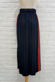 画像2: bedsidadrama（ベッドサイドドラマ）  プリーツラインスカート　NAVY (2)