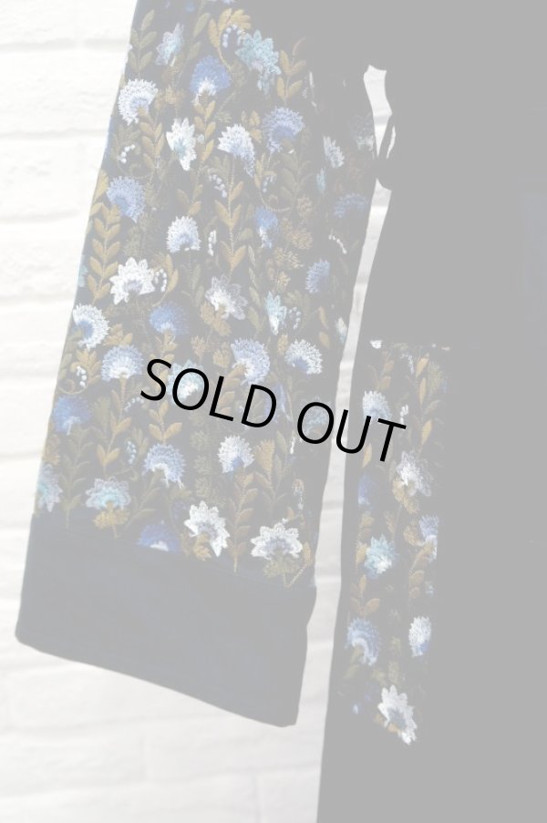 画像7: FLOWER EMBROIDERY COAT NAVY (7)