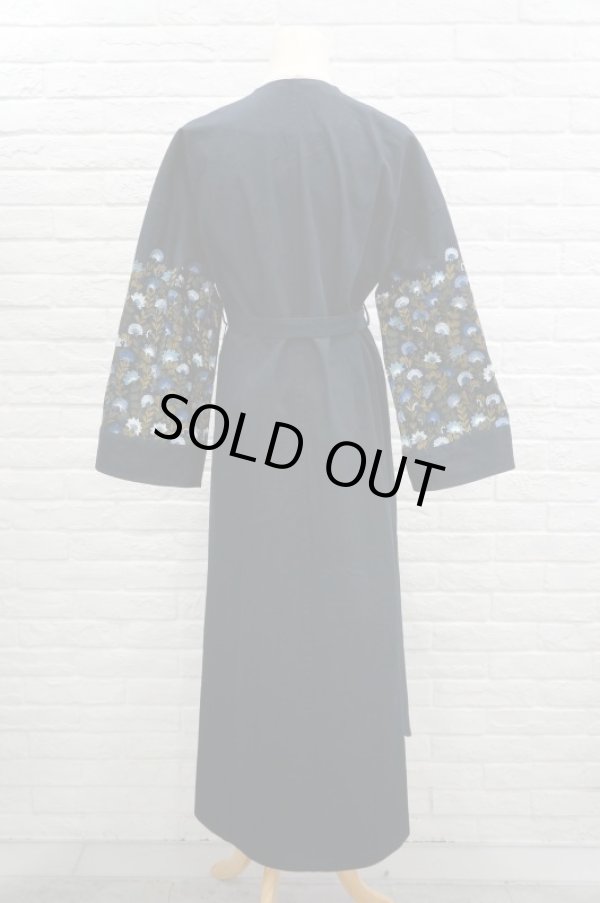 画像3: FLOWER EMBROIDERY COAT NAVY (3)