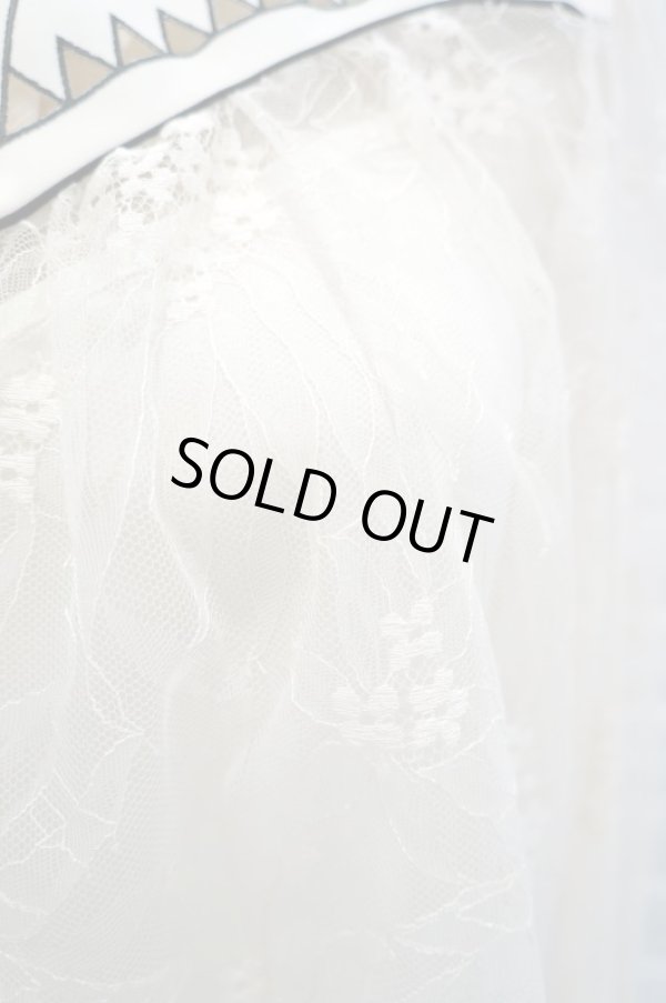 画像4: レース刺繍 ブラウス   LEAVERS RACE SHIRT white (4)