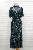 画像1: チュール刺繍ワンピース FLOWER EMBROIDERY DRESS　blue (1)