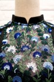 画像4: チュール刺繍ワンピース FLOWER EMBROIDERY DRESS　blue (4)