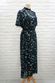 画像2: チュール刺繍ワンピース FLOWER EMBROIDERY DRESS　blue (2)