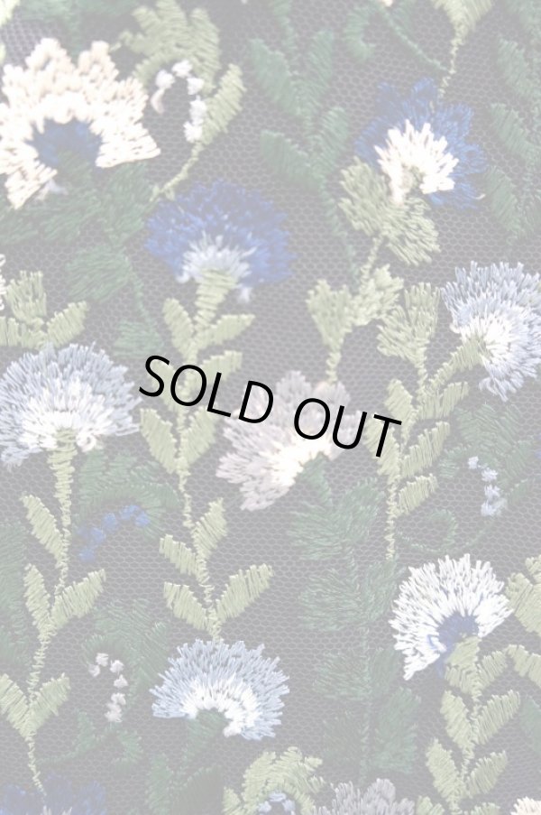 画像9: チュール刺繍ワンピース FLOWER EMBROIDERY DRESS　blue (9)