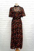 画像1: FLOWER EMBROIDERY DRESS　red (1)