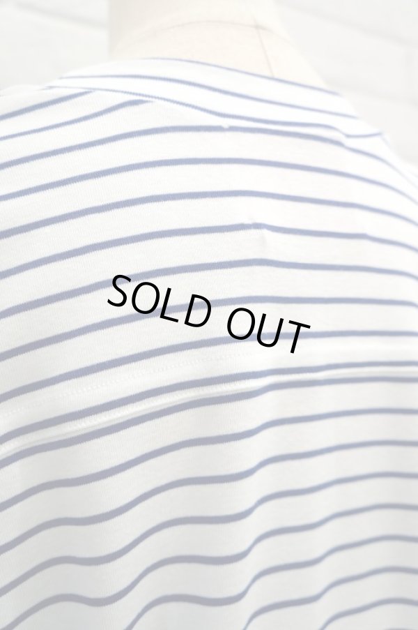 画像7: SIIILON (シーロン) Principal long sleeve shirt blue border (7)