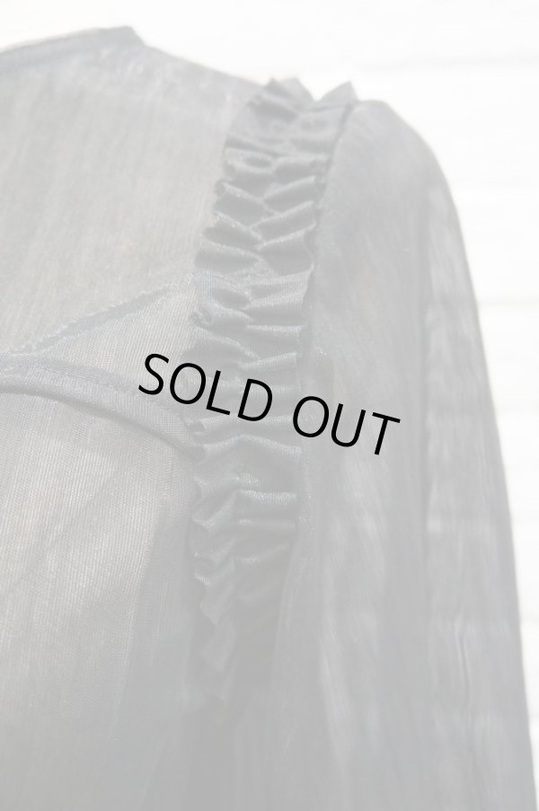 画像7: NYLON KNIT TOPS  ナイロンニット トップス　black (7)