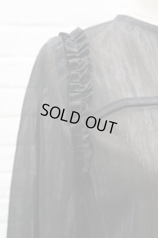 画像4: NYLON KNIT TOPS  ナイロンニット トップス　black (4)