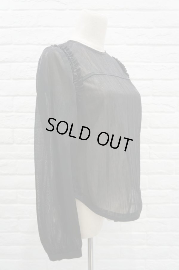 画像2: NYLON KNIT TOPS  ナイロンニット トップス　black (2)