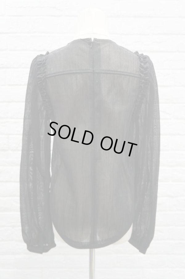 画像3: NYLON KNIT TOPS  ナイロンニット トップス　black (3)