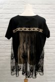 画像3: YuumiAria（ユウミアリア） ORIGINAL EMBROIDERY LACE T-SHIRT black (3)