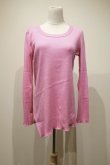 画像1: kéngo (ケンゴ) one slit RIB long tee bright pink (1)