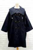画像2: youmolaugh トレンチポンチョコート　navy (2)
