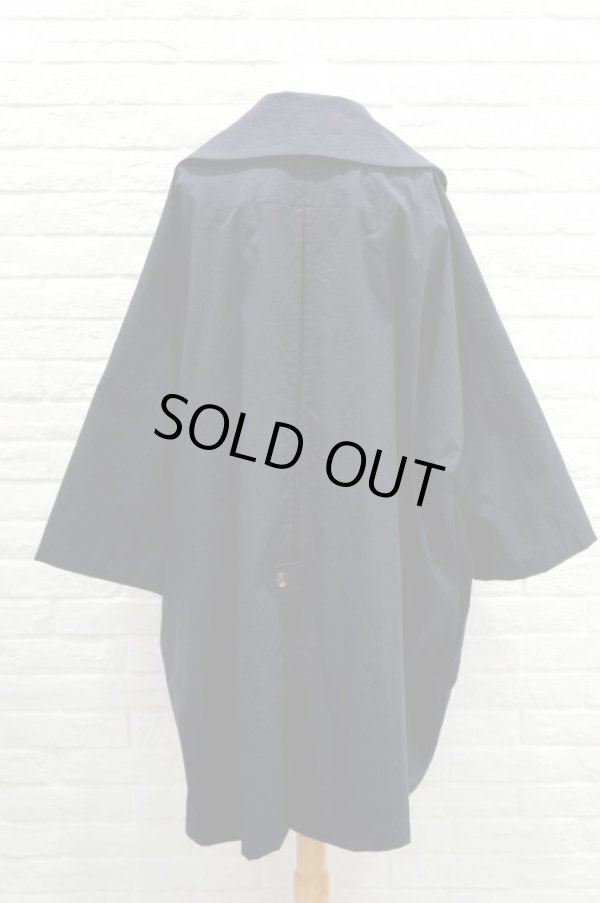 画像4: youmolaugh トレンチポンチョコート　navy (4)