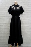 画像1: LOKITHO BOTANICAL EMBROIDRED DRESS black (1)