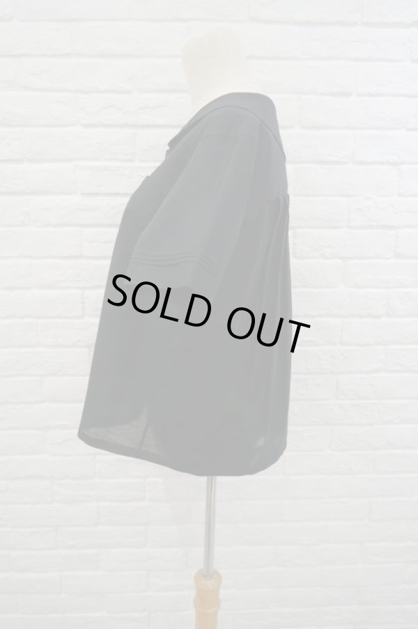 画像2: sowa  (ソーワ) sailor blouse black アクリルボタン (2)