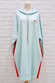 画像2: NON TOKYO BACK PLEATS SWEAT ONE-PIECE (l blue. red) (2)