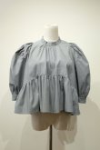 画像1: naokitomizuka (ナオキトミヅカ) puff sleeve blouse  grey (1)