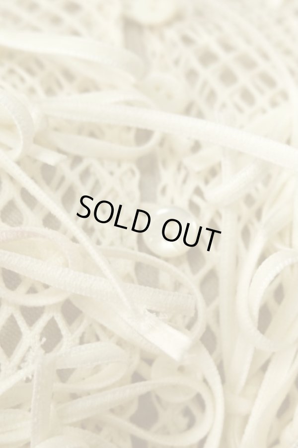 画像6: SIIILON (シーロン）Float ribbon blouse white M (6)