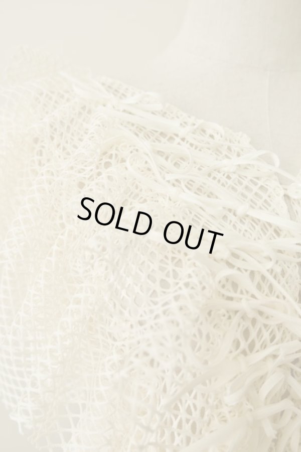 画像5: SIIILON (シーロン）Float ribbon blouse white M (5)