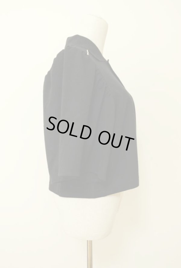 画像2: NON TOKYO PUFF SLEEVE POLO SHIRTS black (2)