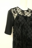 画像3: LOKITHO FLOCKING  TUNIC DRESS black (3)
