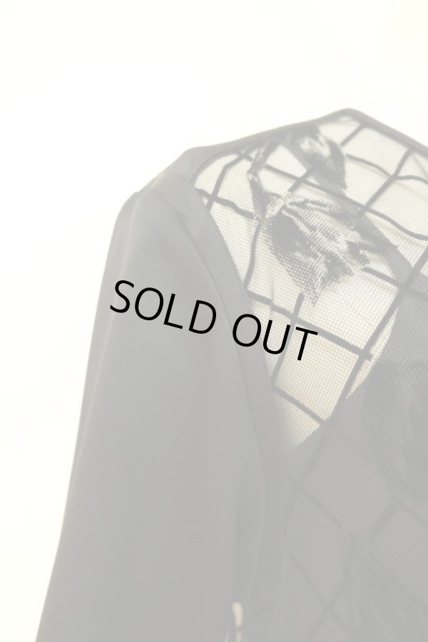 画像4: LOKITHO FLOCKING  TUNIC DRESS black (4)