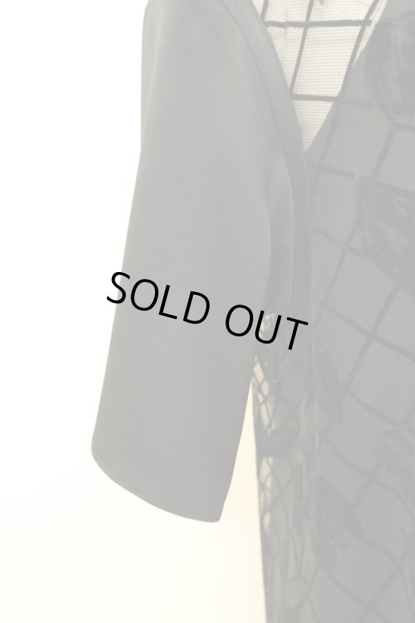 画像5: LOKITHO FLOCKING  TUNIC DRESS black (5)