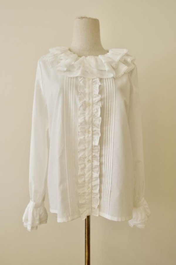画像1: SOWA musica blouse white (1)