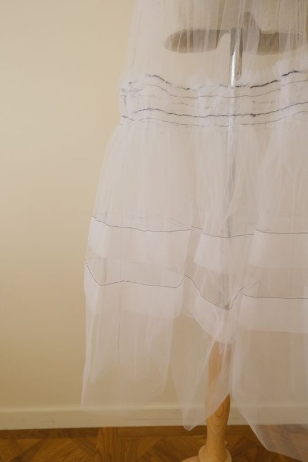 画像4: naokitomizuka (ナオキトミヅカ) Nylon tulle Gather Skirt white (4)