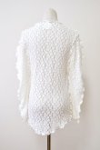 画像3: DECO depuis 1985 SHRINK LACE UNEUNE TOPS　white (3)