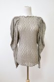 画像1: DECO depuis 1985 SHRINK LACE VOLUME SLEEVE TOPS gray (1)