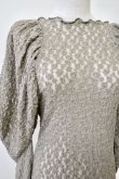 画像4: DECO depuis 1985 SHRINK LACE VOLUME SLEEVE TOPS gray (4)