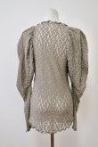 画像3: DECO depuis 1985 SHRINK LACE VOLUME SLEEVE TOPS gray (3)