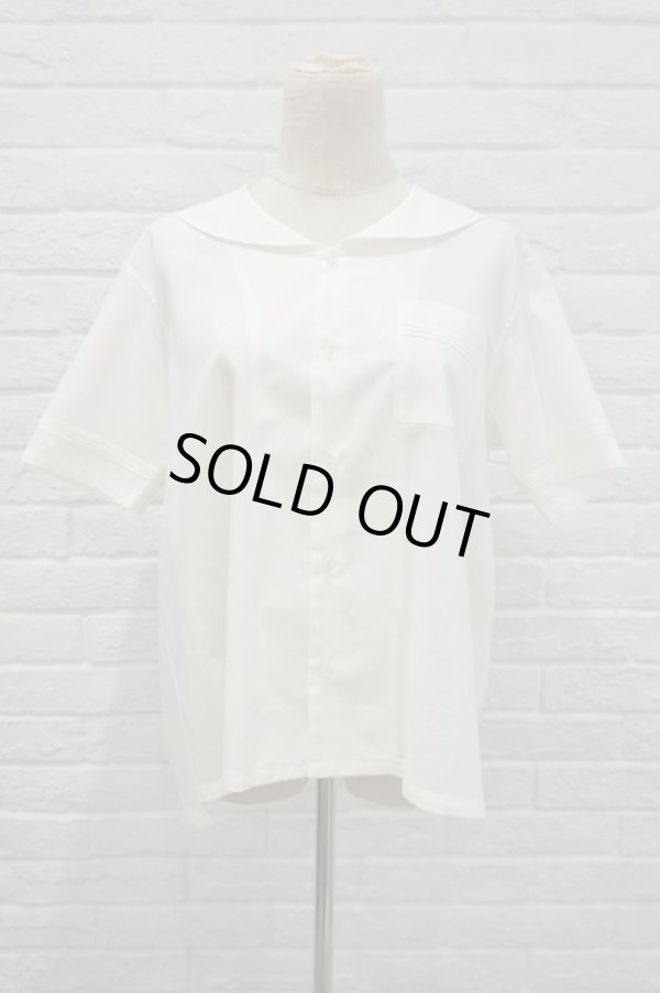 画像1: sowa  (ソーワ) sailor blouse white  vintage button (1)