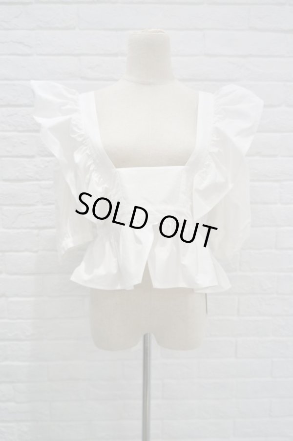 画像2: SIIILON pure apron dress white (2)