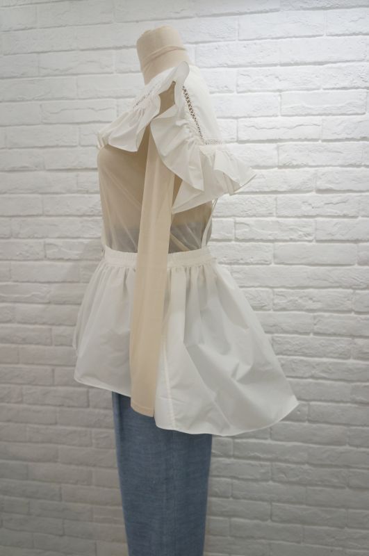 SIIILON (シーロン）　Prototype epron dress white